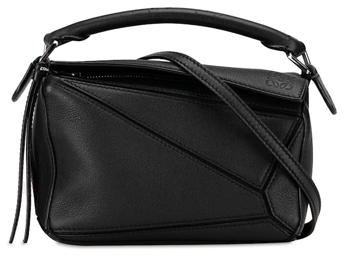 Cartable LOEWE Mini Puzzle noir Cuir  ref.1388887