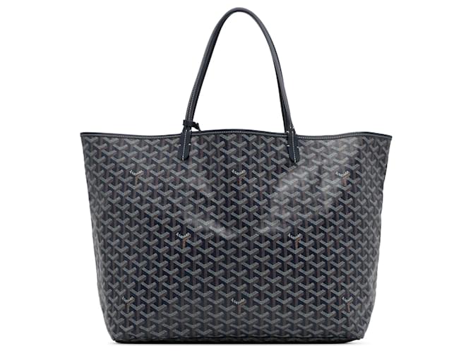 Blaue Goyard Goyardine Saint Louis GM Einkaufstasche Leder  ref.1388892