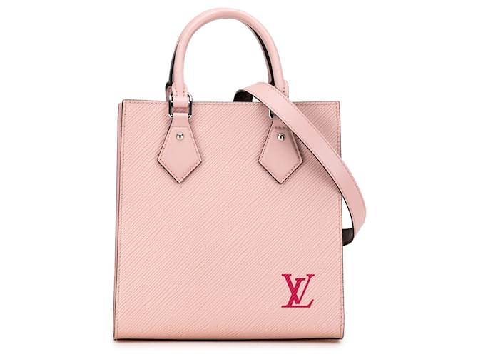 Bolso satchel Louis Vuitton Epi Sac Plat BB rosa Cuero  ref.1388898