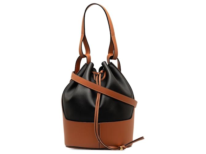 Bolso Globo Mediano LOEWE Negro Cuero  ref.1388926