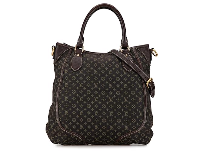 Bolso satchel Louis Vuitton Mini Lin Besace Angele con monograma marrón Castaño Cuero  ref.1388946