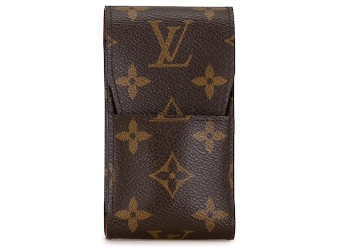 Brown Louis Vuitton Monogram Cigarette Case Cloth  ref.1388955
