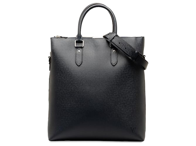 Black Louis Vuitton Taiga Anton Tote Satchel Leather  ref.1389046