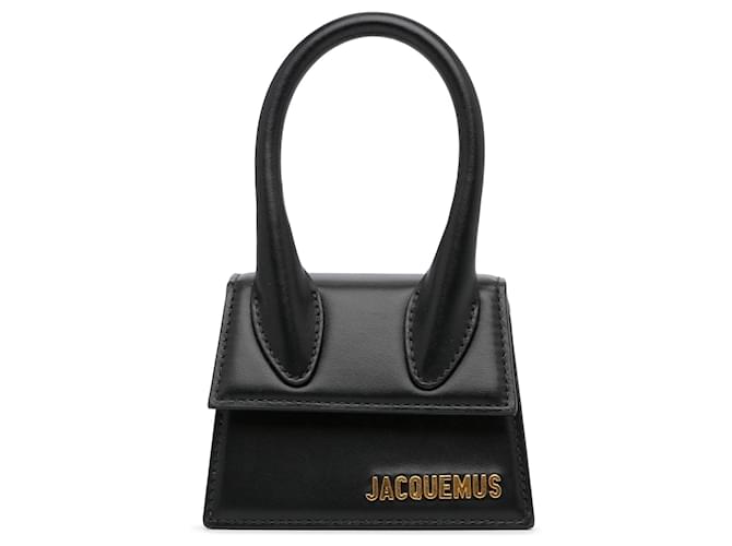Mini borsa a tracolla Jacquemus Le Chiquito nera Nero Pelle  ref.1389054