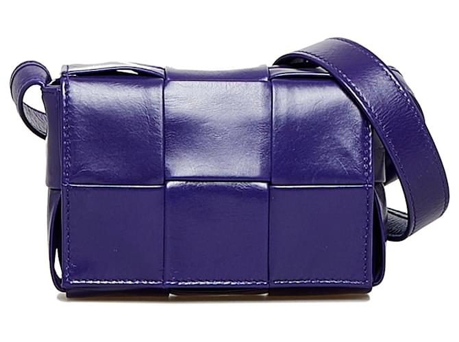 Purple Bottega Veneta Maxi Intrecciato Candy Cassette Crossbody Bag Leather  ref.1389069