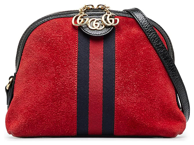 Red Gucci Small Suede Ophidia Crossbody Leather  ref.1389074