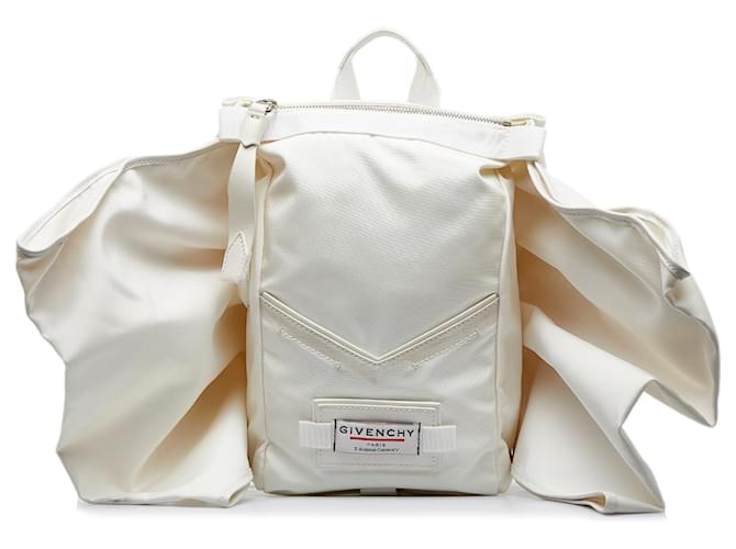 White Givenchy Downtown Bow Backpack Cloth  ref.1389084