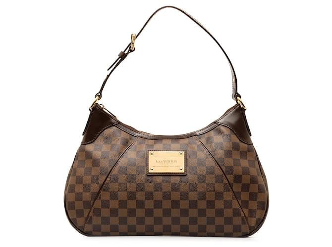 Brown Louis Vuitton Damier Ebene Thames GM Shoulder Bag Leather  ref.1389124