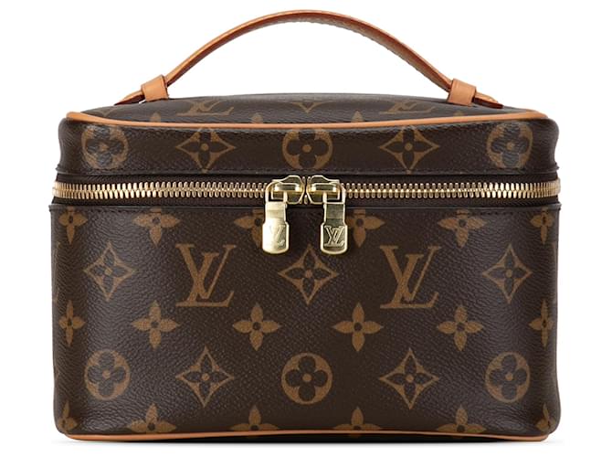 Mini beauty case con monogramma marrone Louis Vuitton Pelle  ref.1389126