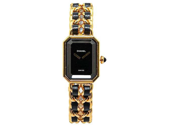Reloj Chanel dorado de cuarzo y acero inoxidable Premiere Chaine Cuero  ref.1389128