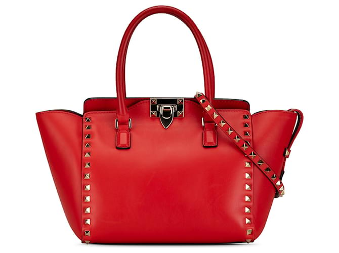 Red Valentino Leather Rockstud Satchel  ref.1389156