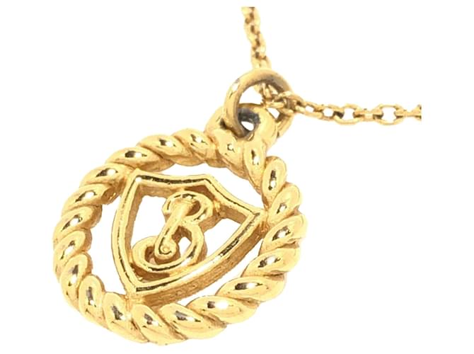 Collana con ciondolo con logo Burberry in oro D'oro Oro giallo  ref.1389171