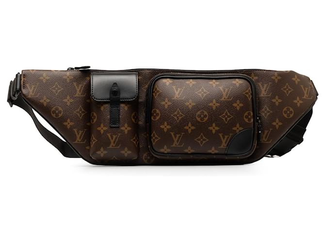 Brown Louis Vuitton Monogram Macassar Christopher Bumbag Belt Bag Cloth  ref.1389217