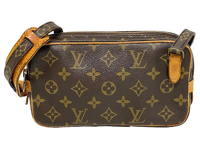 Sac à bandoulière marron Louis Vuitton Monogram Pochette Marly Bandouliere Toile  ref.1389245