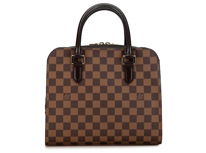 Brown Louis Vuitton Damier Ebene Triana Handbag Leather  ref.1389281
