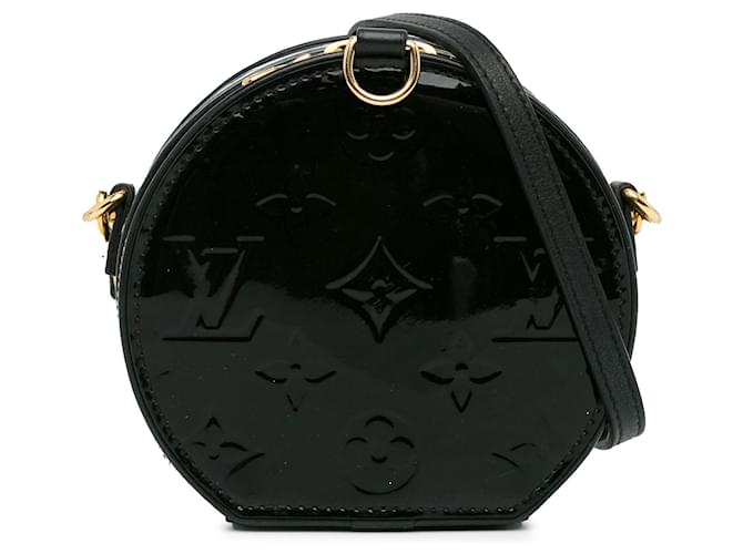 Sac à bandoulière noir Louis Vuitton Vernis Mini Boite Chapeau Souple Cuir  ref.1389293