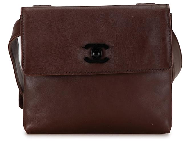 Brown Chanel CC Lambskin Belt Bag Leather  ref.1389314