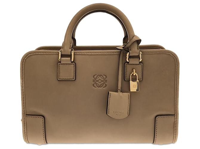 Bolso satchel Amazona 23 de cuero LOEWE color topo  ref.1389319