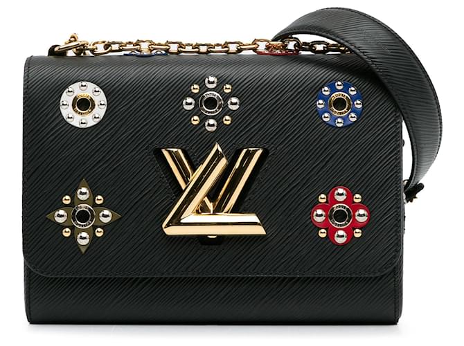 Black Louis Vuitton Epi Mechanical Flowers Twist MM Crossbody Bag Leather  ref.1389333