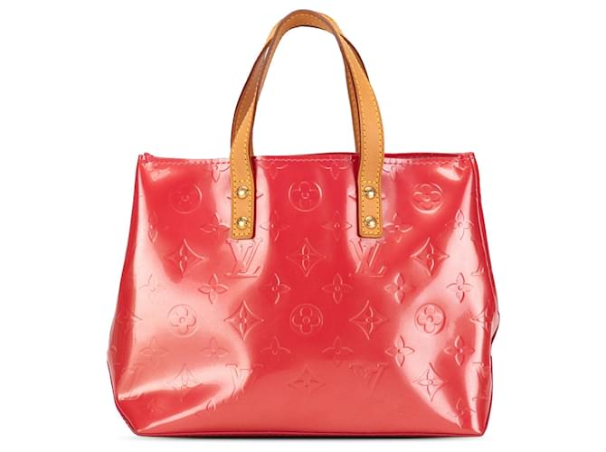 Red Louis Vuitton Monogram Vernis Reade PM Handbag Leather  ref.1389356