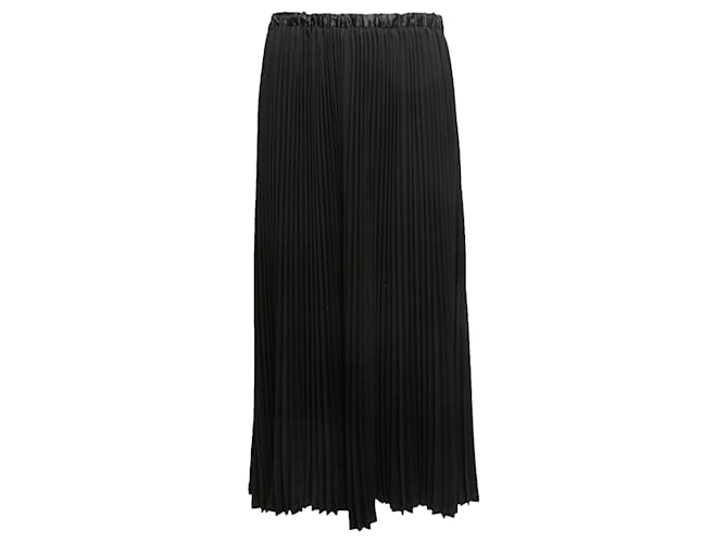 Falda larga plisada negra Junya Watanabe Talla US L Negro Sintético  ref.1389367