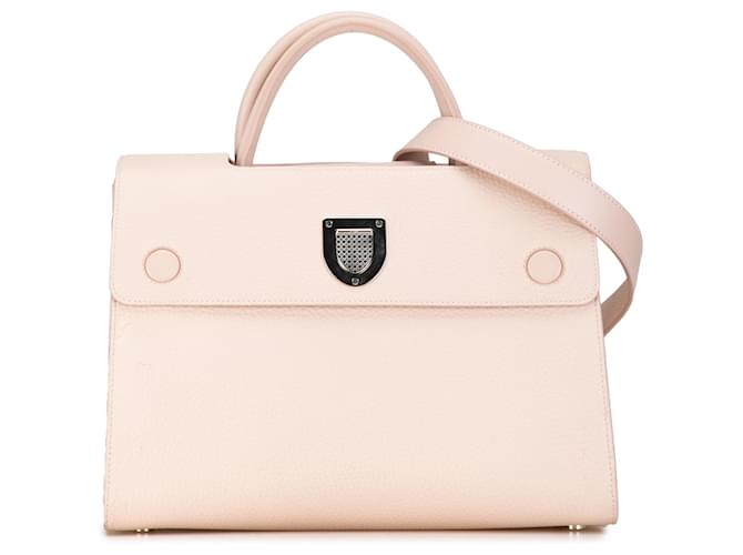 Bolsa Diorever Média Rosa Dior Couro  ref.1389439