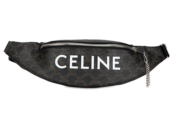 Céline Brown Celine Triomphe Belt Bag Cloth  ref.1389514