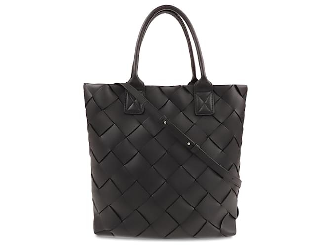 Borsa Bottega Veneta Intrecciato Maxi Cabat 30 nera Nero Pelle  ref.1389539