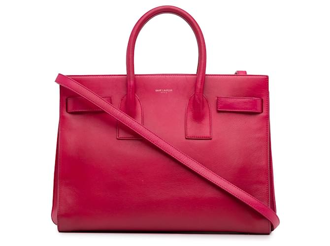 Bolso satchel pequeño Sac De Jour de Saint Laurent en rosa Cuero  ref.1389577