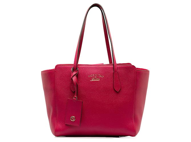 Bolso tote mediano con vuelo de Gucci rosa Cuero  ref.1389597