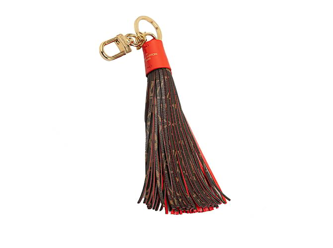 Brown Louis Vuitton Monogram Tassel Bag Charm Cloth  ref.1389611