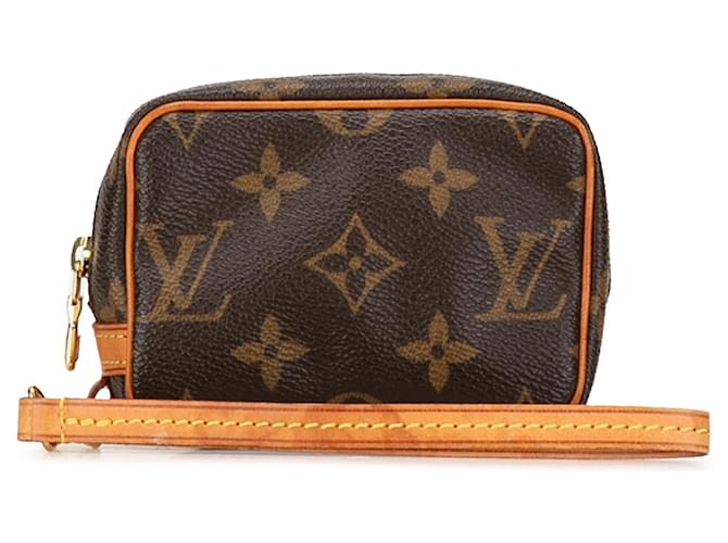 Bolsa Marrom Louis Vuitton Monogram Trousse Wapity Couro  ref.1389616