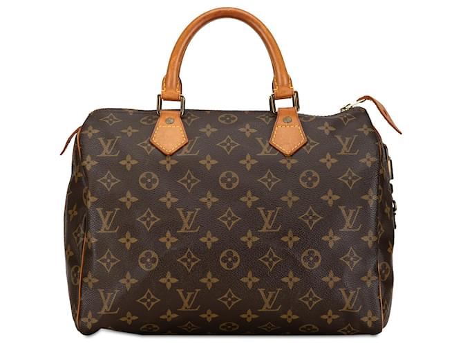 Brown Louis Vuitton Monogram Speedy 30 Boston Bag Leather  ref.1389619