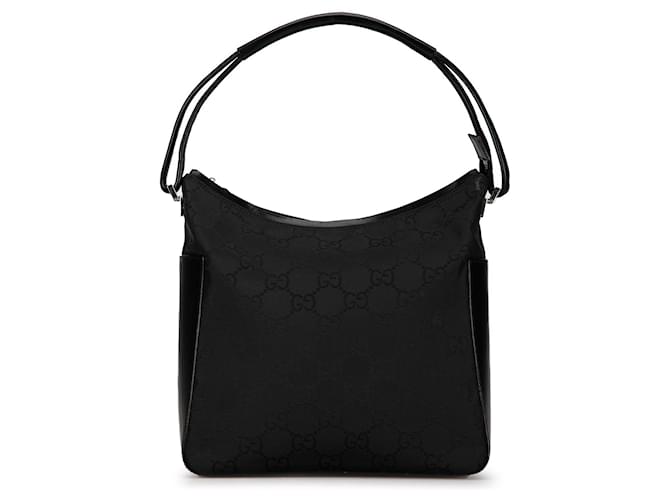 Bolso de hombro de nailon Gucci GG negro Cuero  ref.1389636