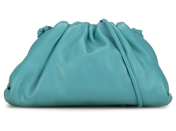 Blue Bottega Veneta The Mini Pouch Crossbody Bag Leather  ref.1389659