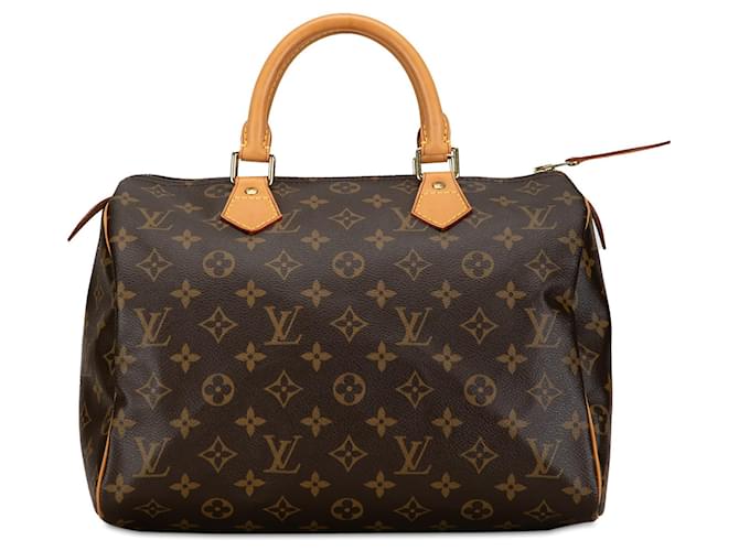 Brown Louis Vuitton Monogram Speedy 30 Boston Bag Leather  ref.1389676