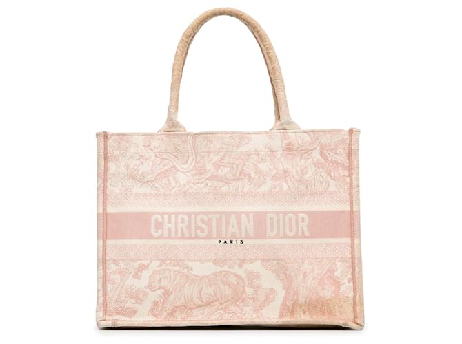 Pink Dior Medium Toile de Jouy Book Tote Rose  ref.1389677