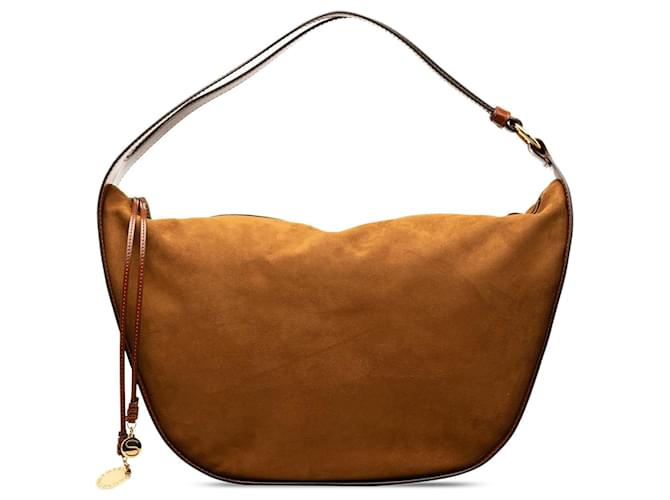 Stella Mc Cartney Bolso hobo de ante tostado Stella McCartney Camello Cuero  ref.1389759