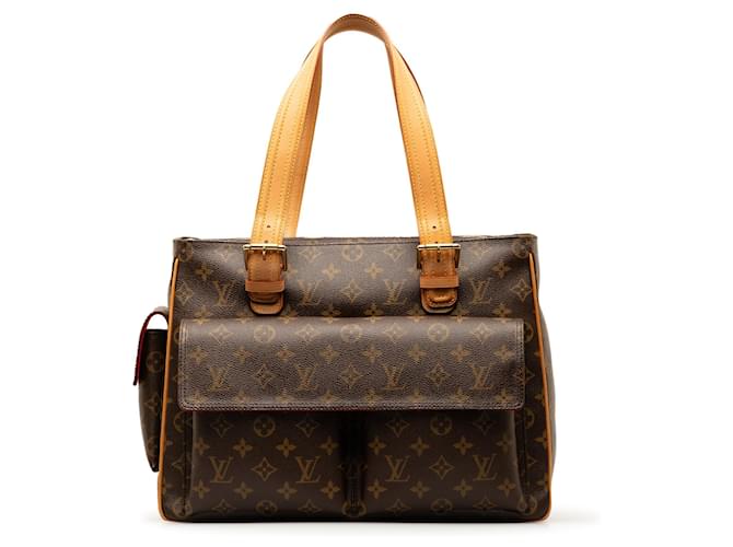 Brown Louis Vuitton Monogram Multipli-Cite Tote Bag Leather  ref.1389771