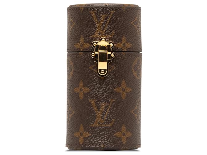 Braunes Louis Vuitton Monogram 100ML Parfüm-Reiseetui Leinwand  ref.1389773