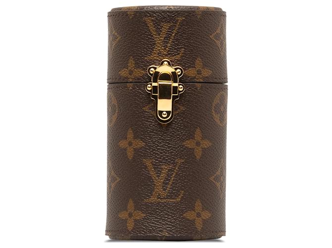 Étui de voyage marron Louis Vuitton Monogram 100ML pour parfum Toile  ref.1389773