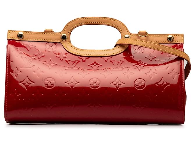 Bolso satchel rojo Louis Vuitton con monograma Vernis Roxbury Drive Roja Cuero  ref.1389778