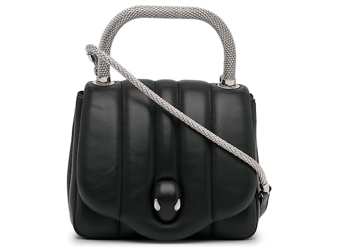 Bulgari Black Bvlgari X Ambush Convertible Crossbody Bag Satchel Leather  ref.1389819