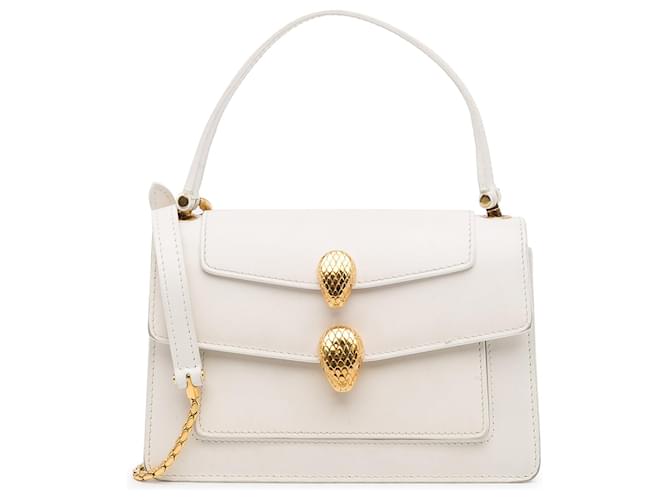 Bulgari Bolsa branca Bvlgari X Alexander Wang Serpenti com cinto Branco Couro  ref.1389823