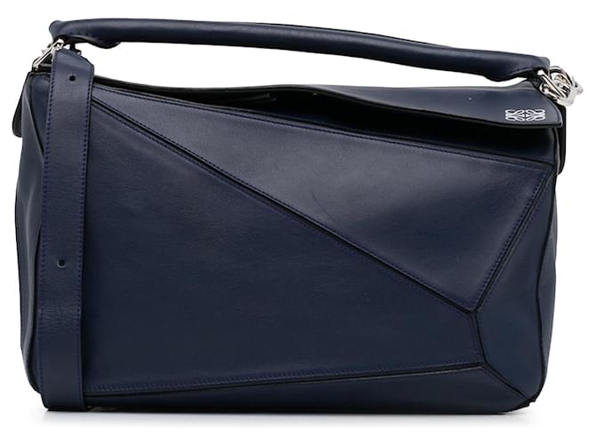 Blue LOEWE Large Puzzle Bag Satchel Leather  ref.1389856