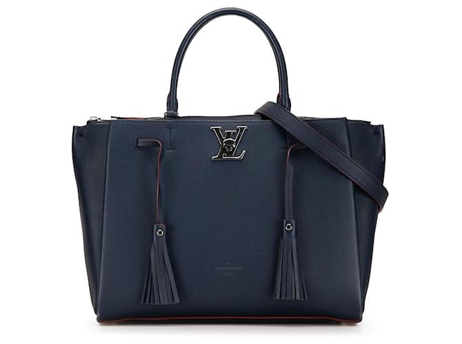 Cartera Louis Vuitton Lockmeto azul Cuero  ref.1389857