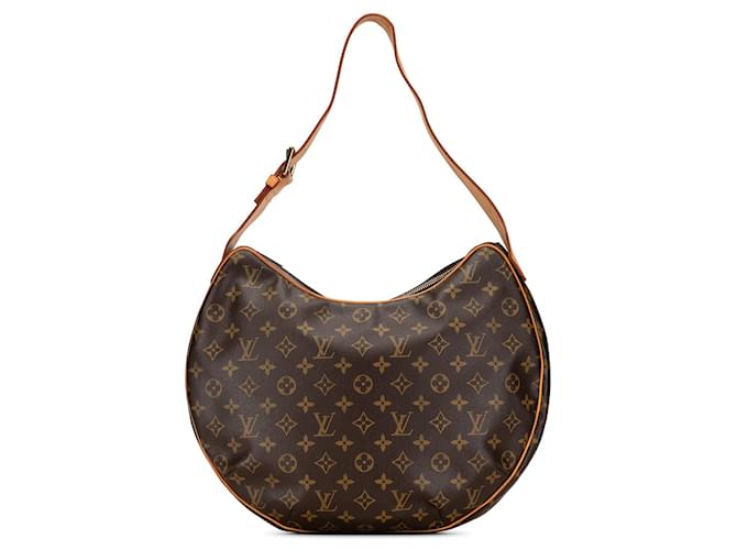Brown Louis Vuitton Monogram Croissant GM Hobo Bag Leather  ref.1389916