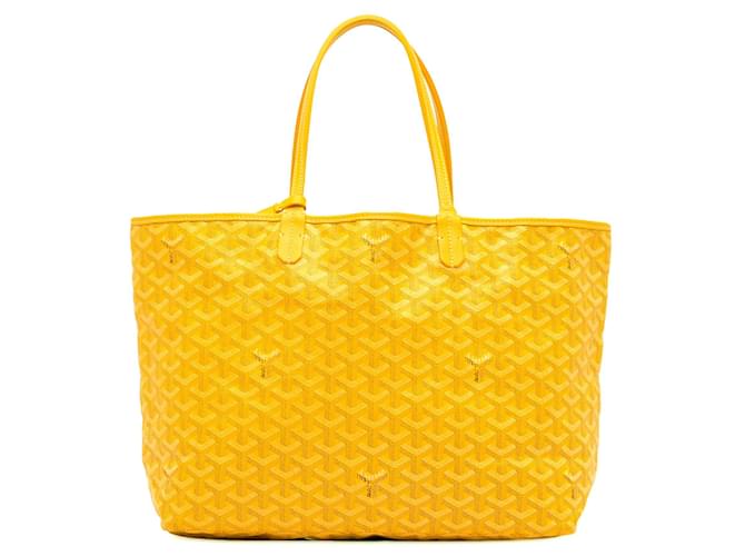 Yellow Goyard Goyardine Saint Louis PM Tote Bag Leather  ref.1389936