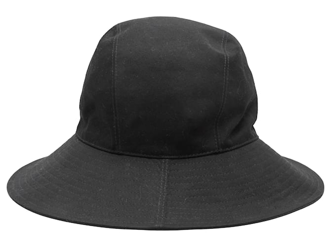 Hermès Sombrero de pescador de algodón Hermes negro Talla 58  ref.1389997