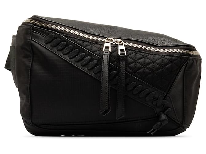 Black LOEWE Nylon Puzzle Belt Bag Leather  ref.1390012
